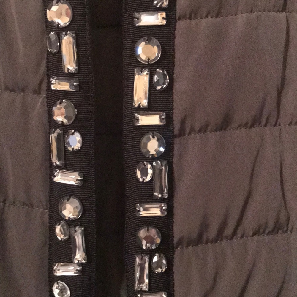Chico’s Quilted Jacket with Jeweled Front - Picture 4 of 6